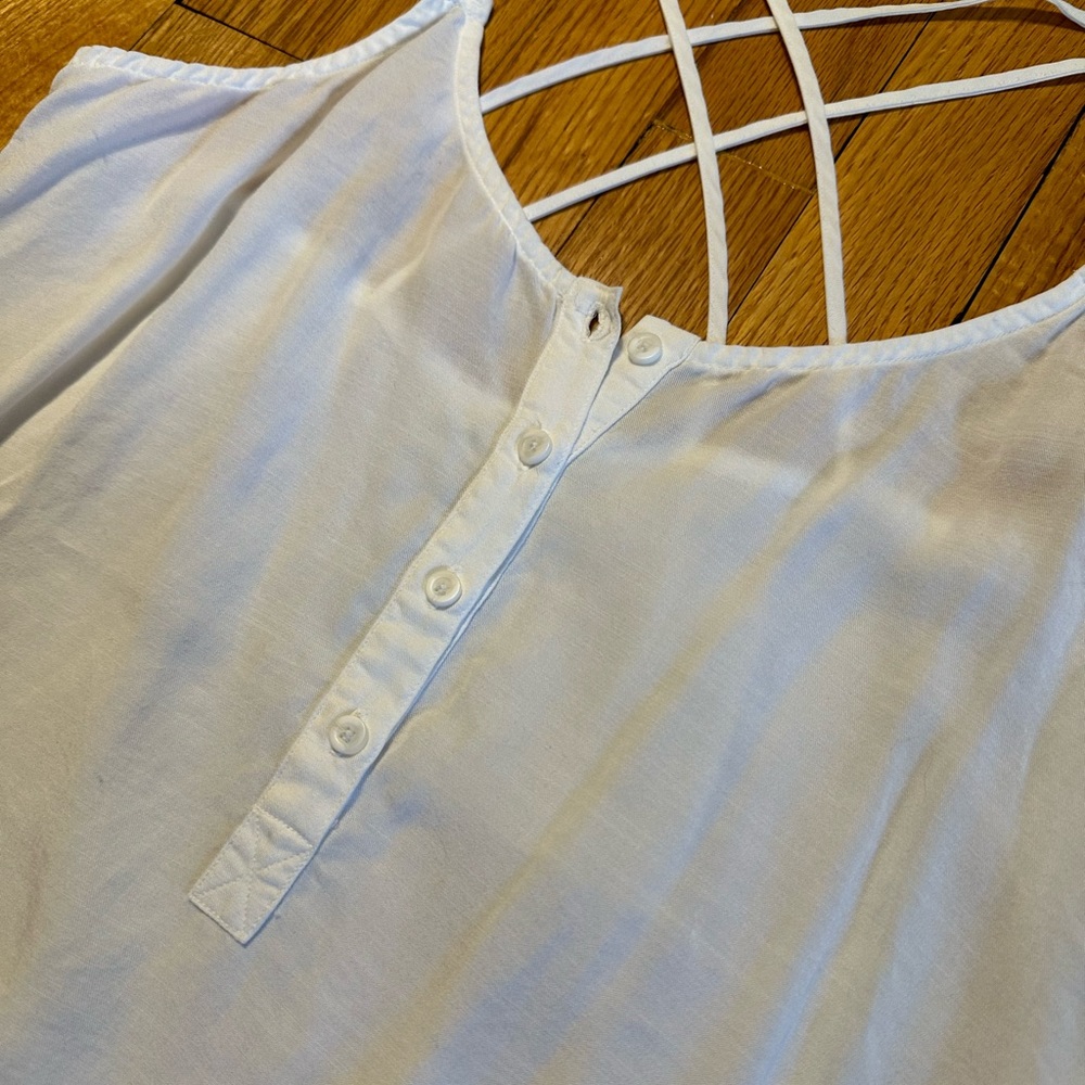 ANTHROPOLOGIE white tank blouse - Picture 2 of 5